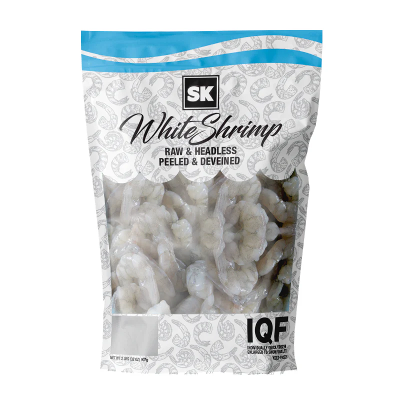 SK Peeled & Deveined Raw Shrimp 13-15 ct 2 lb Bag
